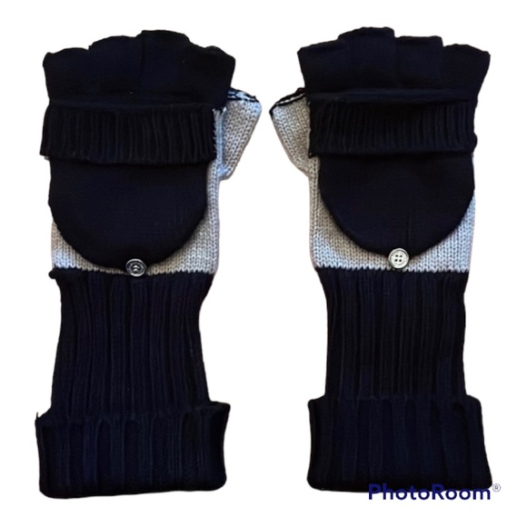 Womens Calvin Klein Fingerless Gloves with Mitten Cover - Picture 1 of 2